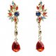 Female earrings zircon, steel, nickel plated titanium, cubic zirconia, titanium, nickel-plated steel cross-titanium steel, titan