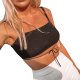 Summer women casual over-the-shoulder tank sleeveless vest top cropped top