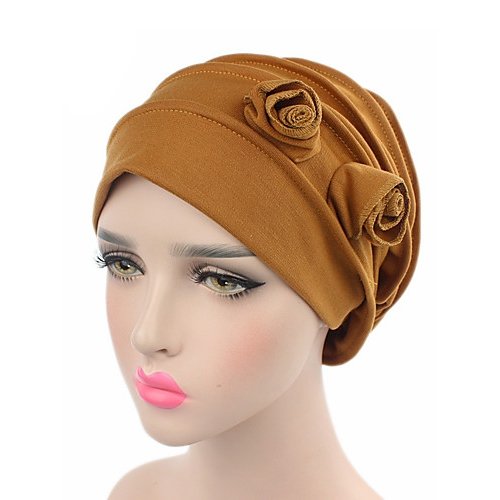 Women Retro Party Holiday Polyester Nylon Fleece Hat Colored Pleated, Fabric