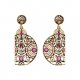 Women earrings, diamond wings, feathers retro, everyday casual