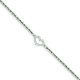 White stainless steel wire rope heart anklet jewelry