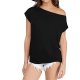 Women Loose Pullover T-Shirt Solid Strapless Top Casual