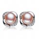 Women cubic zirconia solitaire earrings stainless steel earring