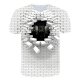 Men Beach Fashion, Exaggerated T-Shirt, Color Block, 3D, Animal Printed Round Neck, Short Sleeve