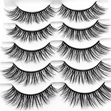 False Eyelash Extension Liquid False Eyelashes 10 Pack Professional Thicken Natural Curly Professional Fiber Activity / Party Da