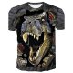 Men large size T-shirt, 3D, animal, printed round neck