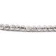 Silver shine texture circular beads 20