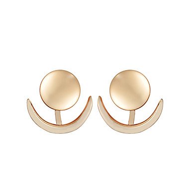 Female beaded fashion jewelry earrings classic simplicity moon and metal alloys