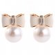 Women earrings imitation pearl earrings jewelry simple bow