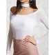 Women Basic T-shirt, plain tie, Patchwork