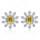 Women cubic zirconia earrings flower fashion classic fashion accessories daily