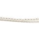 41 white glass beaded